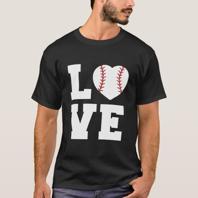 Camiseta Love Baseball Word Art (Frente)