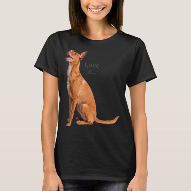 Camiseta Love Basenji Dog Mãe Pai Puppy Pet Namorados (Frente)