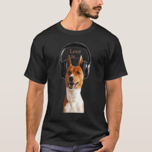 Camiseta Love Basenji Dog Mãe Pai Puppy Pet Namorados