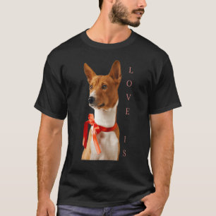 Camiseta Love Basenji Dog Mãe Pai Puppy Pet Namorados