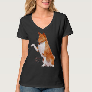 Camiseta Love Basenji Dog Mãe Pai Puppy Pet Namorados