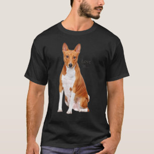 Camiseta Love Basenji Dog Mãe Pai Puppy Pet Namorados