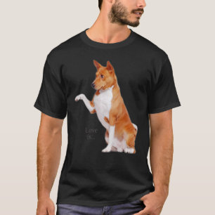 Camiseta Love Basenji Dog Mãe Pai Puppy Pet Namorados
