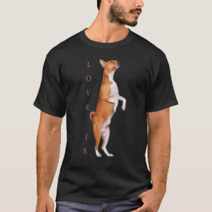 Camiseta Love Basenji Dog Mãe Pai Puppy Pet Namorados