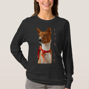 Camiseta Love Basenji Dog Mãe Pai Puppy Pet Namorados