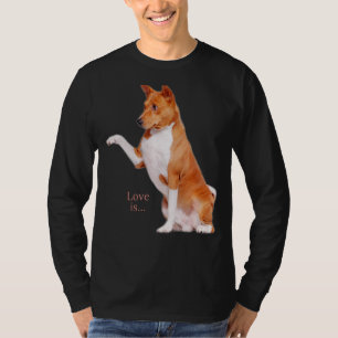 Camiseta Love Basenji Dog Mãe Pai Puppy Pet Namorados