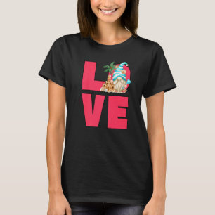 Camiseta Love Beach Gnomo For Women In Summer VacSacudir
