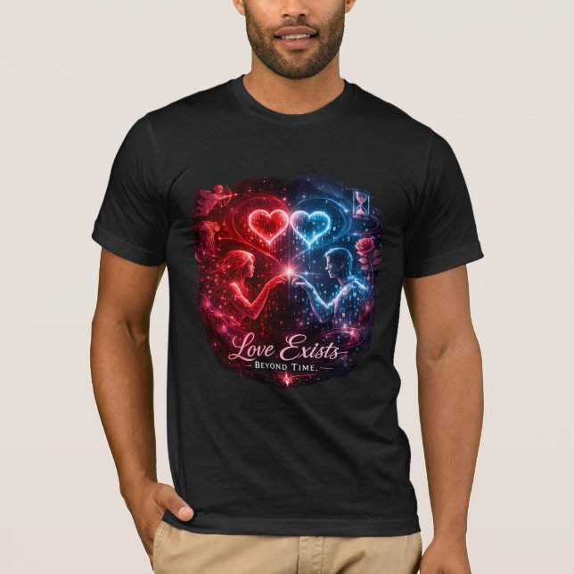 Camiseta Love Beyond Time – Futuristic Valentine’s Day  (Frente)