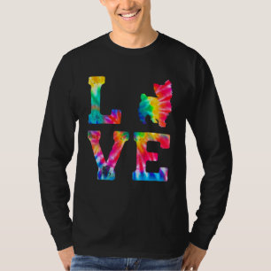 Camiseta Love Biewer Terrier Tie Dye Dog Mãe Pai
