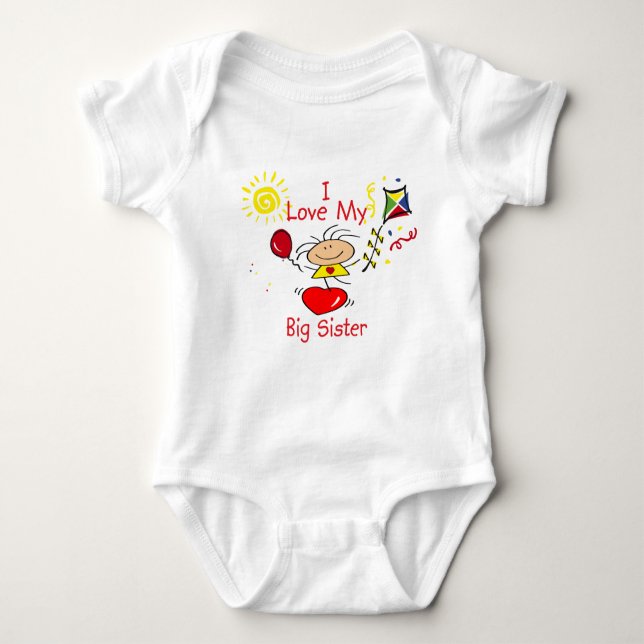 Camiseta Love Big Sister Stick (Frente)