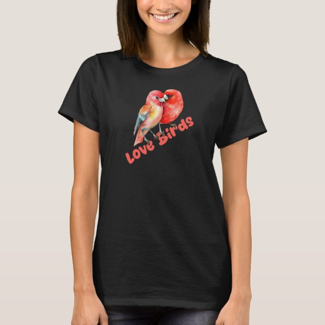Camiseta Love Birds Valentines (Frente)
