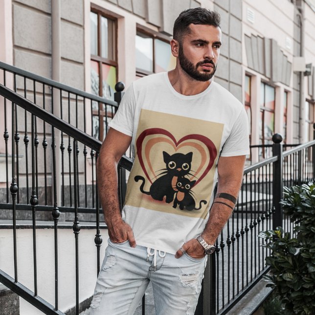 Camiseta Love Black Cats Mens T Shirt (Criador carregado)