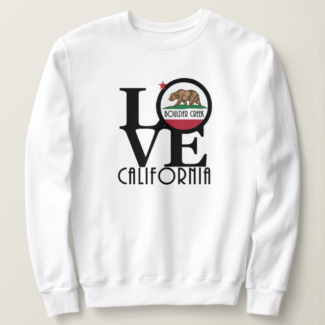 Camiseta LOVE Boulder Creek California (impressão frontal) (Frente do Design)