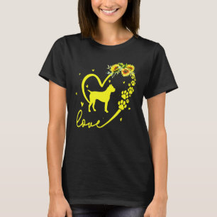 Camiseta Love Boxer Dog Sunflower Ele