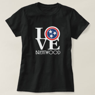 Camiseta LOVE Brentwood Tennessee (texto em branco)