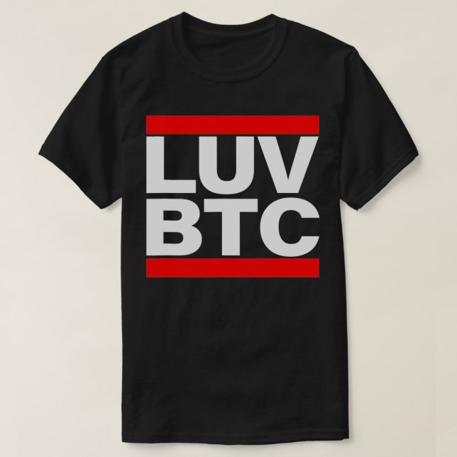 Camiseta Love BTC Bitrate Cryptocurrency  (Frente do Design)