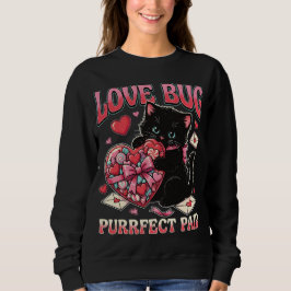 Camiseta Love Bug Cat Valentine Sweatshirt – Cute Funny Cat