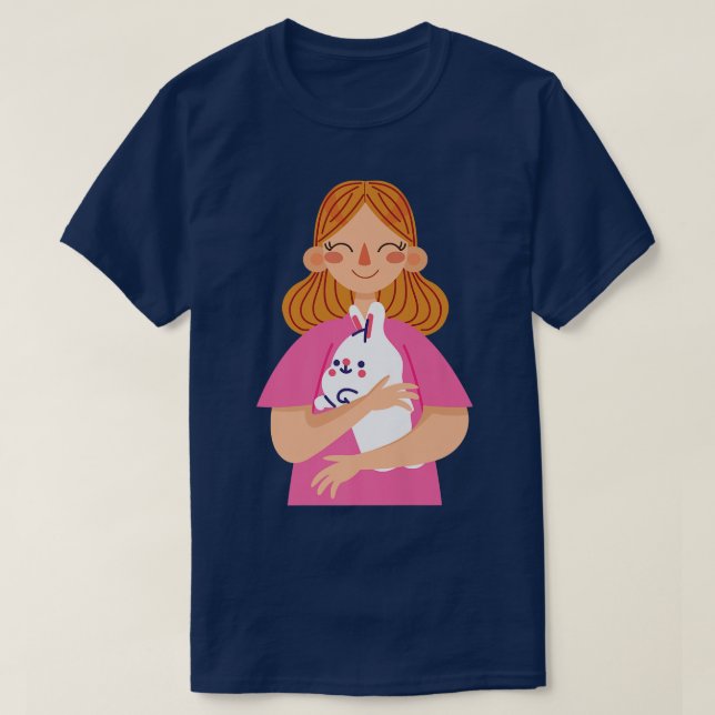 Camiseta Love Bunny Engraçado Pet Day  (Frente do Design)