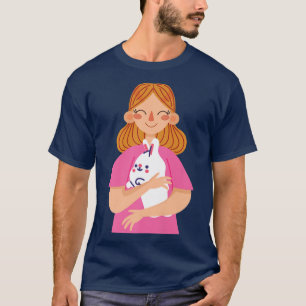 Camiseta Love Bunny Engraçado Pet Day