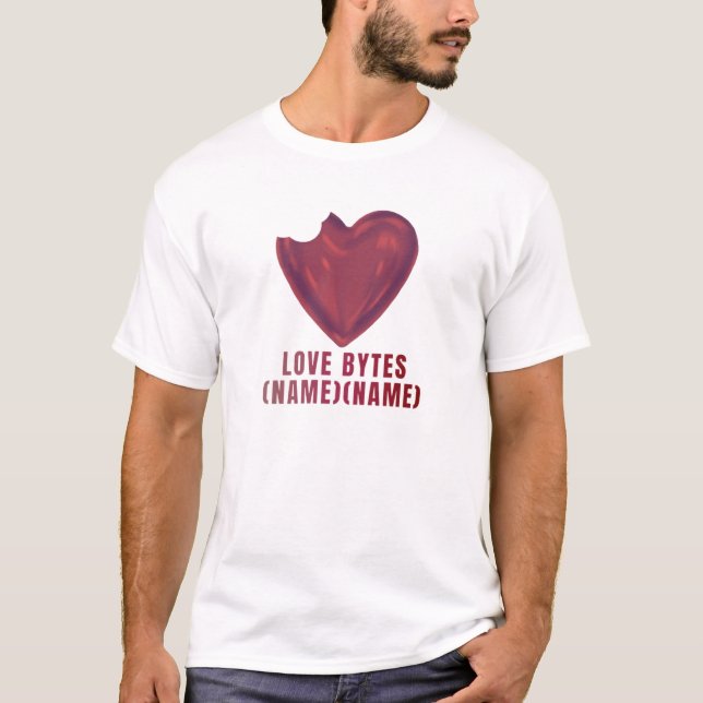 Camiseta Love Bytes Personalizados (Frente)
