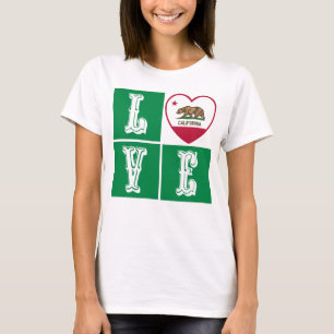 Camiseta Love California State Flag Hearde Pride