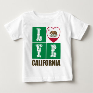 Camiseta Love California State Flag Hearde Pride