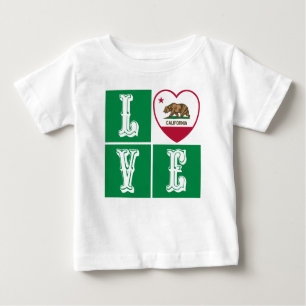 Camiseta Love California State Flag Hearde Pride