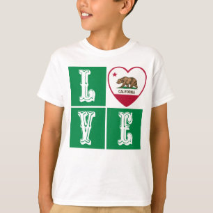 Camiseta Love California State Flag Hearde Pride