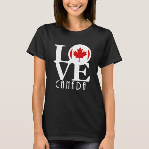 Camiseta LOVE Canada (texto em branco)
