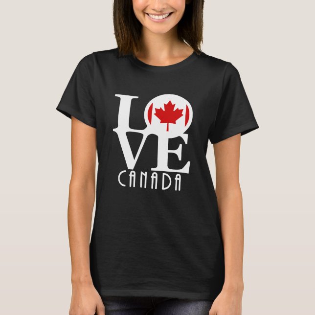 Camiseta LOVE Canada (texto em branco) (Frente)