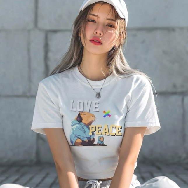 Camiseta LOVE × CAPYBARA - Custom (Criador carregado)