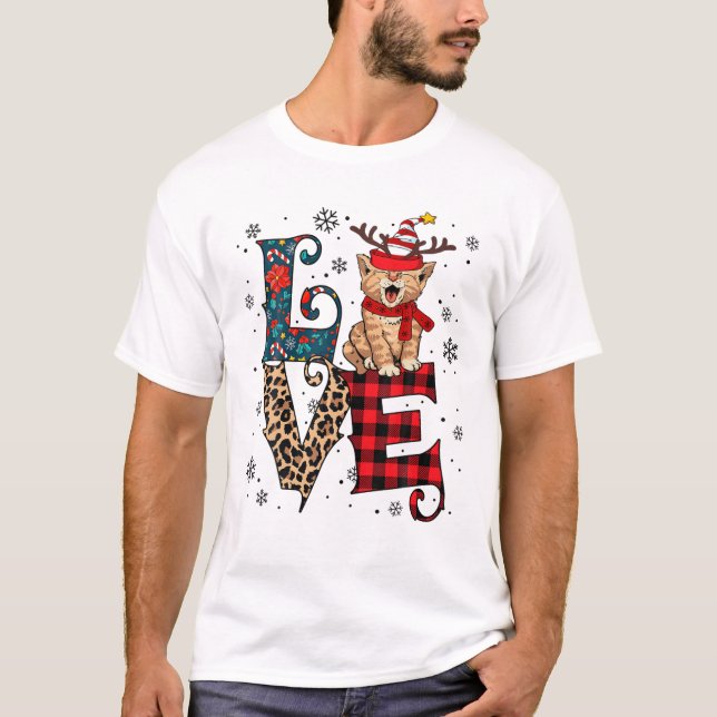 Camiseta Love-Cat Christmas (Frente)
