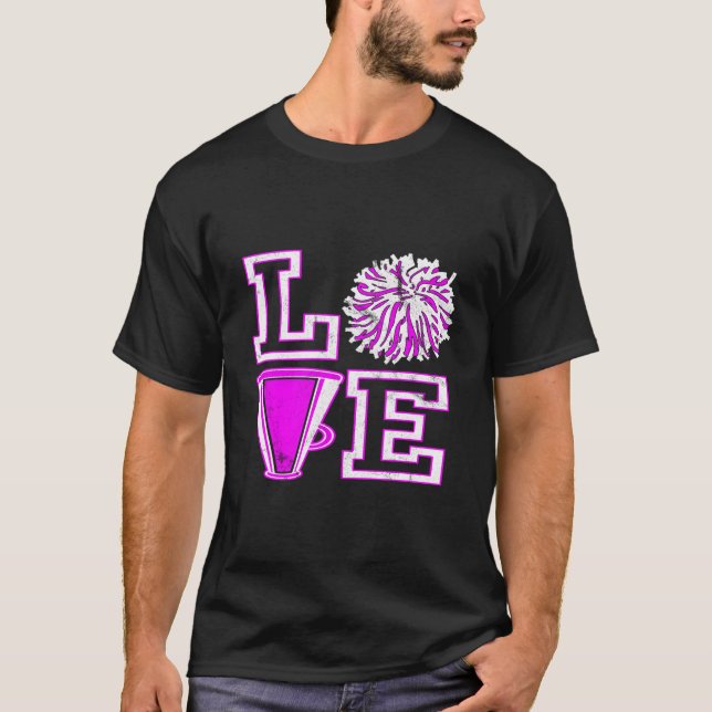 Camiseta Love Cheer For N Cheerleader (Frente)