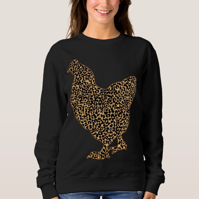Camiseta LOVE Chicken Leopard Print Vint (Frente)
