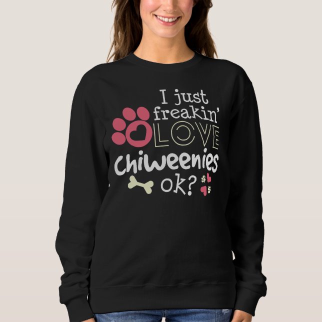 Camiseta Love Chiweenie Funny Dog Mãe Chihuahua Proprietári (Frente)