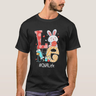 Camiseta LOVE CNA Life Nurse Cute Easter Bunny Egos Stethos