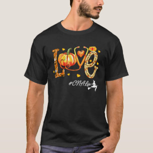 Camiseta Love CNA Life Pumpkin outono outono outono Dia de