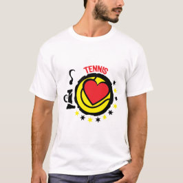 Camiseta love coeur tennis etoile stars sport1