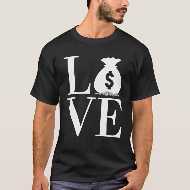 Camiseta LOVE Coin Currency Collecting Dealer Numismatic (Frente)