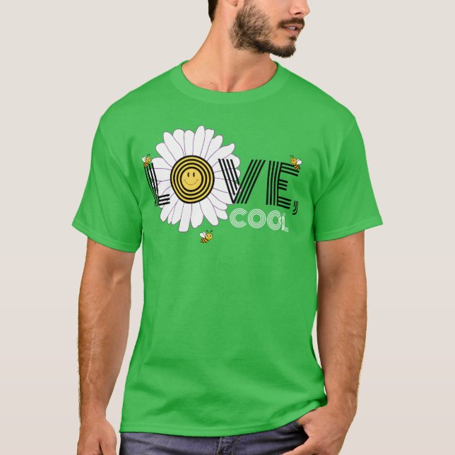 Camiseta LOVE COOL retrô (Frente)