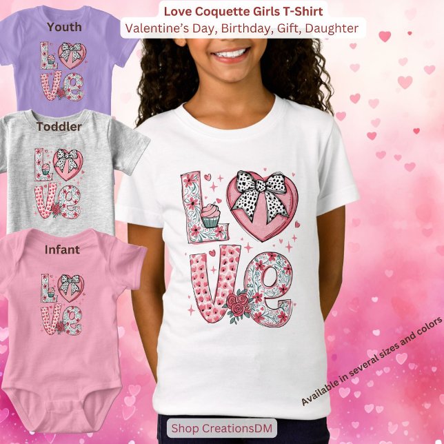Camiseta Love Coquette Girls (Criador carregado)