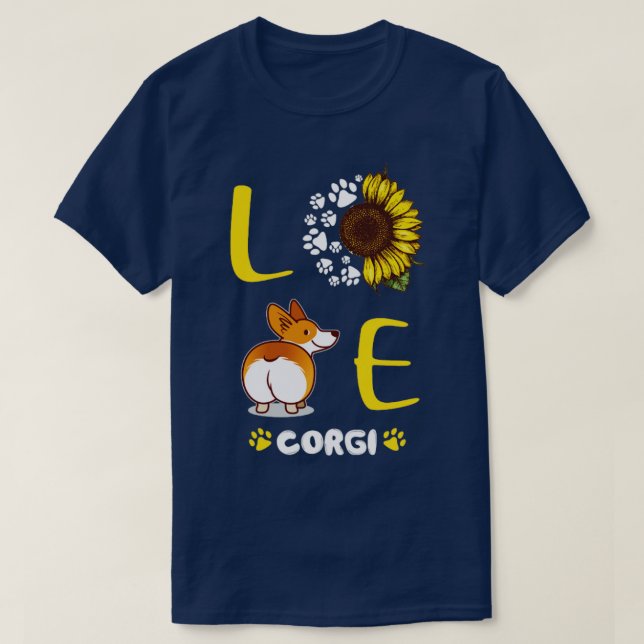 Camiseta Love Corgi (Frente do Design)