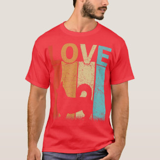Camiseta Love Corgi Dog Retro 70s - Corgi com Distância Grá