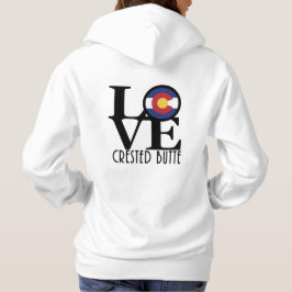 Camiseta LOVE Crested Butte Colorado (impressão traseiro)