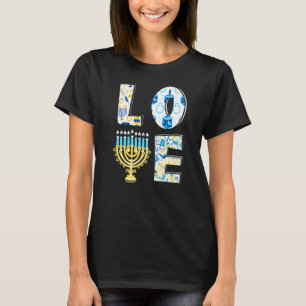 Camiseta Love Cute Hanukkah Chanukah Menorah Pajama Matchin