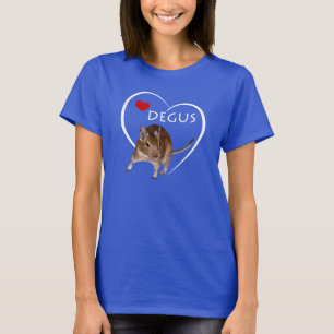 Camiseta Love Degus Tee (para cores escuras)