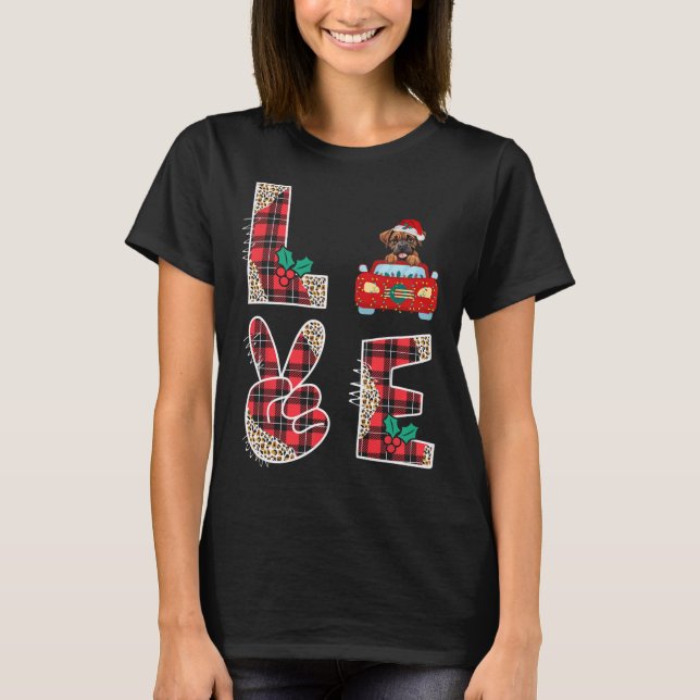 Camiseta Love Dog Boxer Riding Red Car Sweet Fo (Frente)