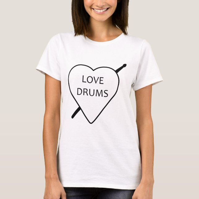 Camiseta Love Drums (Frente)