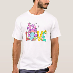 Camiseta Love Easter Bunny Egg Christian Religious Floral G