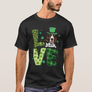 Camiseta Love English Springer Spaniel Shamrock St Patrick'
